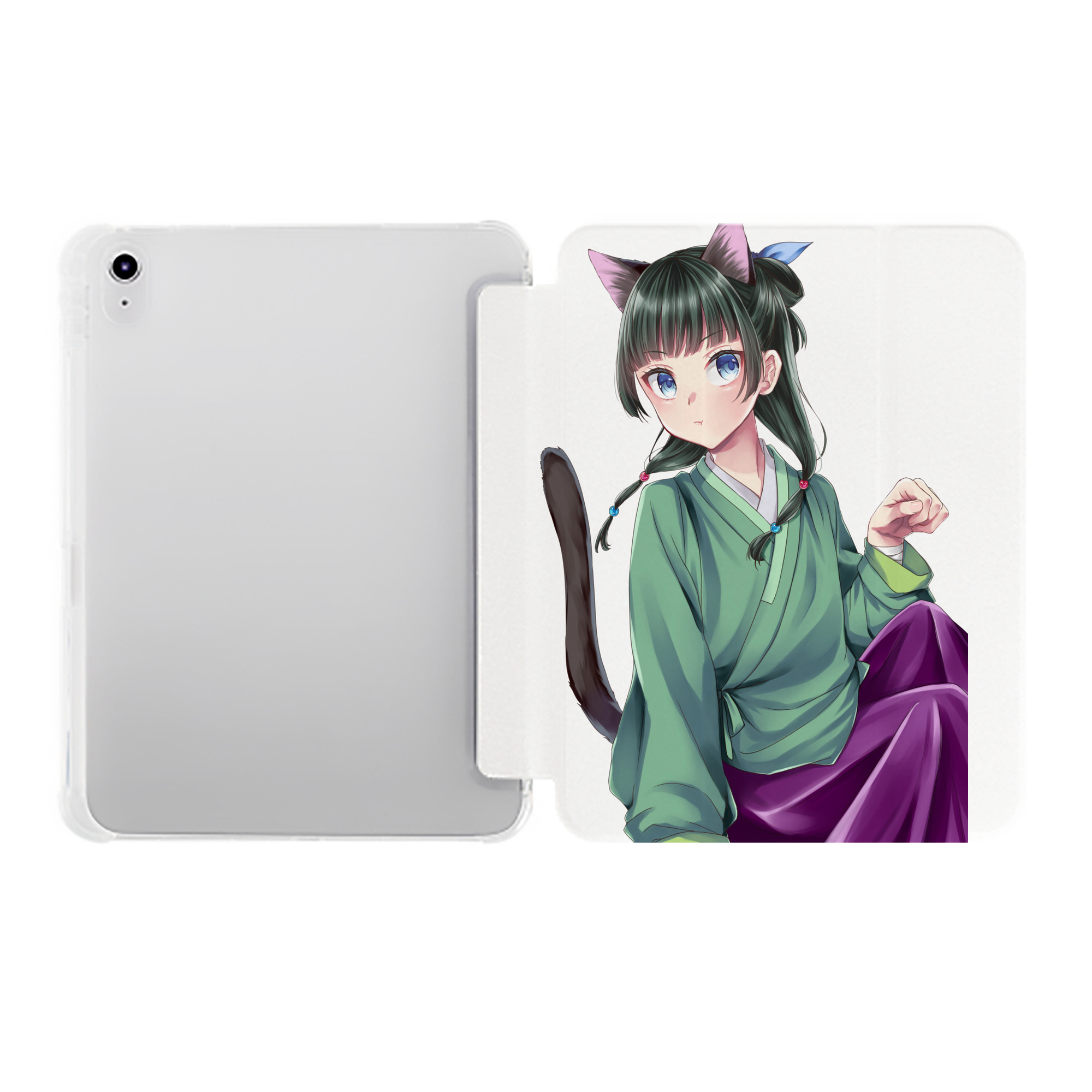 （画像用） 薬屋のひとりごと The Apothecary Diaries IPad ケース ペン収納付き 三つ折りスタンド PUレザー×シリコン 対応機種9.5/10.5/10.9インチ
